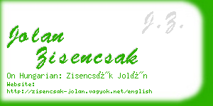 jolan zisencsak business card